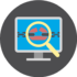 Computermonitor mit Lupe